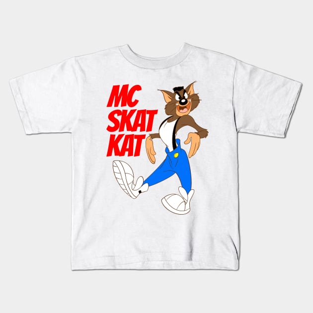 MC Skat Cat Kids T-Shirt by Scum & Villainy